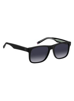 TOMMY HILFIGER Men's UV Protection Rectangular Shape Acetate Sunglasses TH 2073/S GREY 46 - Lens Size: 45.6 Mm - Black  - Image 2