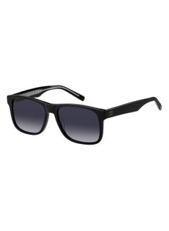TOMMY HILFIGER Men's UV Protection Rectangular Shape Acetate Sunglasses TH 2073/S GREY 46 - Lens Size: 45.6 Mm - Black  - Image 1