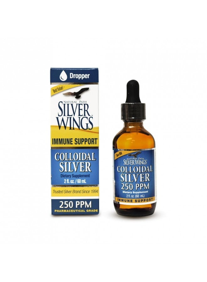 Natural Path Silver Wings Natural Path Silver Wings Colloidal Silver 250Ppm (1250Mcg) Enhanced Immune Support Supplement - 2 Fl. Oz. Dropper Top  - Image 3