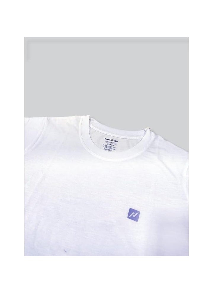 Lux Nitro Men's Round Neck cotton T-Shirt with a stylish logo | White  - Image 4