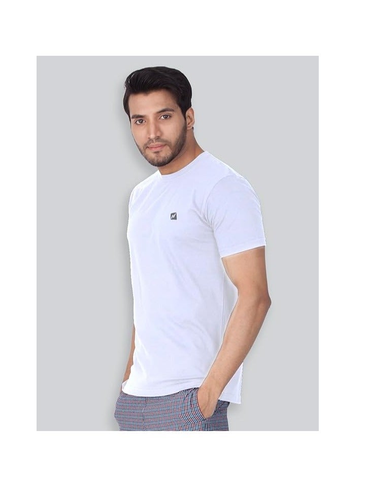 Lux Nitro Men's Round Neck cotton T-Shirt with a stylish logo | White  - Image 1