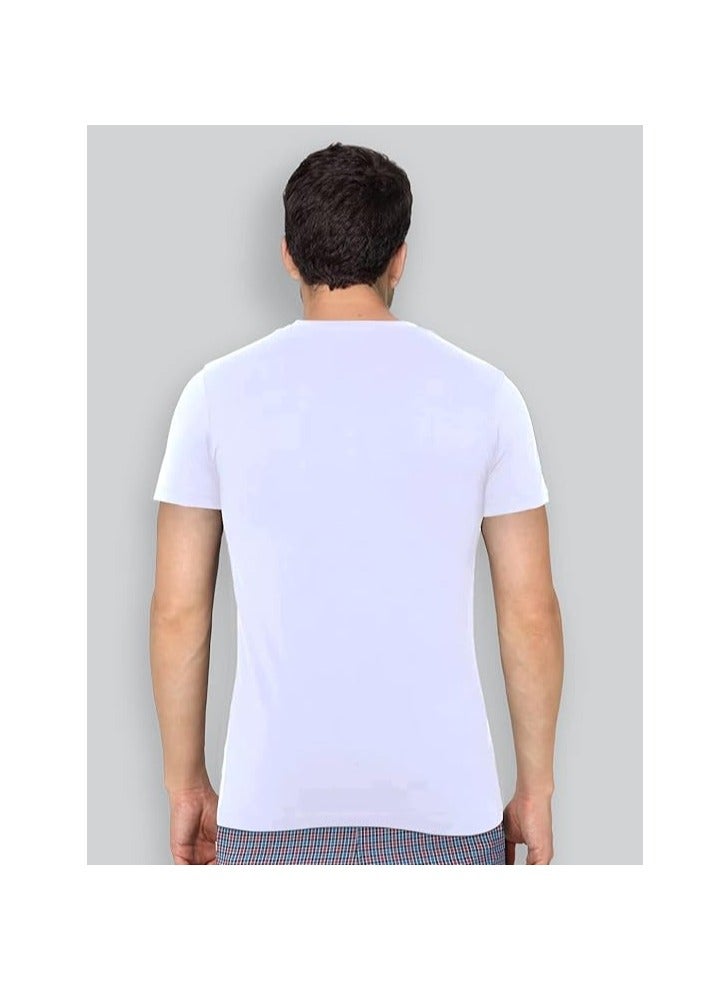 Lux Nitro Men's Round Neck cotton T-Shirt with a stylish logo | White  - Image 3