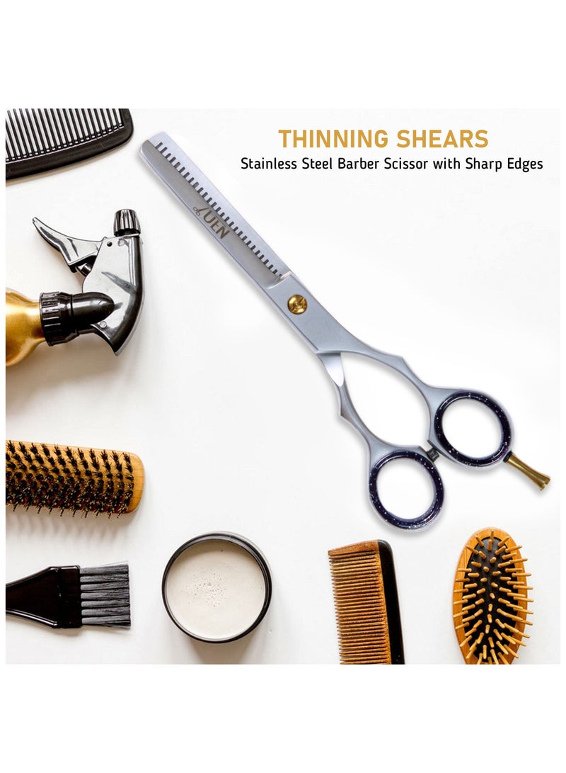 UEN Professional Thinning Shears, Thick Hair Cutting Scissors Stainless Steel Barber Hairdressing, Texturizing & Styling Haircut Razor Edge Teeth for Home, Salon Barber/Women/Men Kids  - Image 5