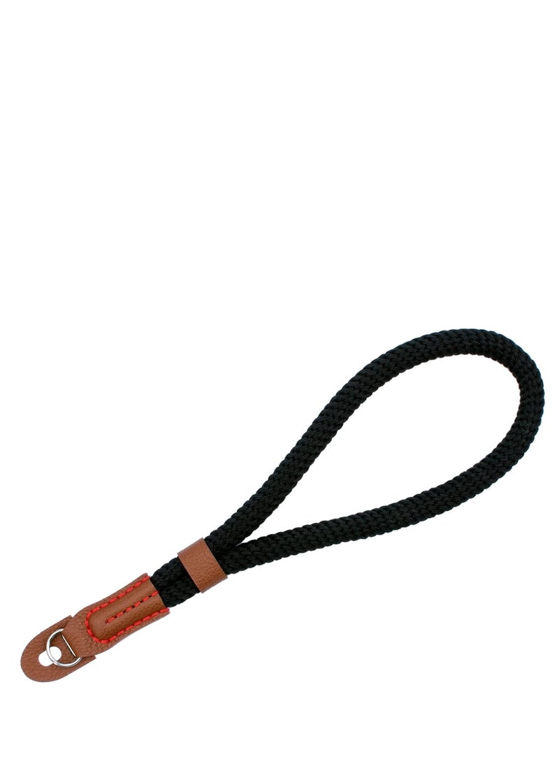 Generic Black Cotton Camera Hand Wrist Strap Compatible with Fujifilm X-T30 X-T4 X-T3 X-T20 X-T2 X70 X-Pro2 X-E3 X30 XQ2 X100F A6100 A6600 A6400 A6000 A6300 A6500 RXIR II Cameras Adjustable Safety Strap  - Image 1