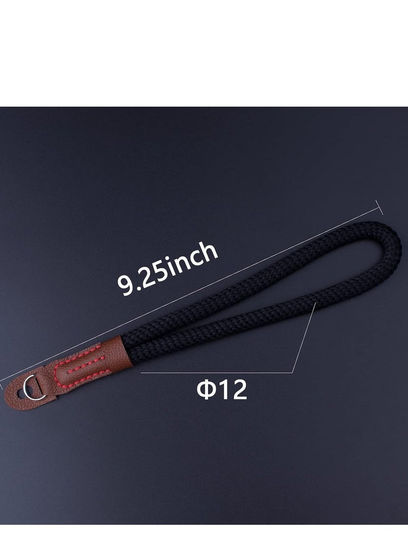 Generic Black Cotton Camera Hand Wrist Strap Compatible with Fujifilm X-T30 X-T4 X-T3 X-T20 X-T2 X70 X-Pro2 X-E3 X30 XQ2 X100F A6100 A6600 A6400 A6000 A6300 A6500 RXIR II Cameras Adjustable Safety Strap  - Image 4