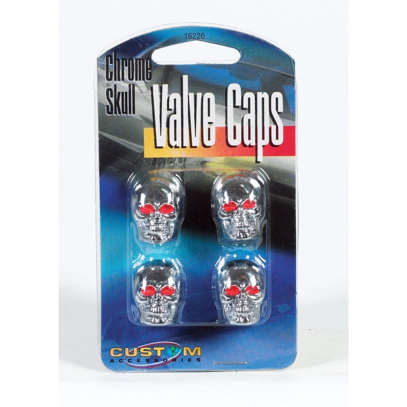 Custom Accessories 16220 Chrome Skull Style Valve Cap -, Pack of 4 - Image 3