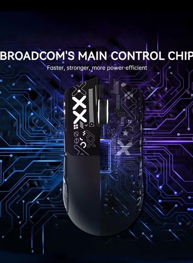 هجوم القرش ماوس ألعاب لاسلكي خفيف الوزن X11 مع قاعدة شحن RGB، ثلاثي الأوضاع: 2.4 جيجا هرتز/سلكي USB-C/بلوتوث، دقة تصل إلى 22 ألف نقطة في البوصة، مستشعر بصري PAW3311، مفتاح HUYU، 5 أزرار قابلة للبرمجة لأجهزة الكمبيوتر الشخصية/ماك - Image 5