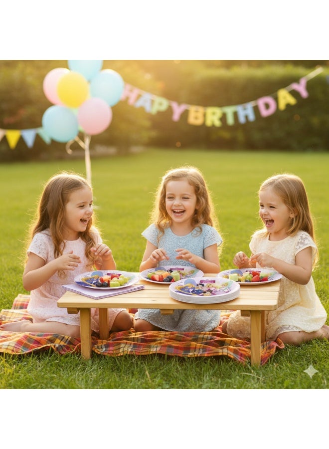 Ciao أطباق ورقية قابلة للتحلل من تشاو برينسيس تون - 18 سم أطباق حفلات (عبوة من 8) بتصميم أميرات القصص الخيالية - Image 3