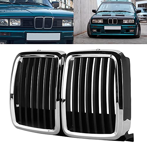 EVGATSAUTO Front Grille, Front Center Grille Grill Chrome 51131884350 Replacement for E30 M3 3 Series 325i 318i 320i - Image 2