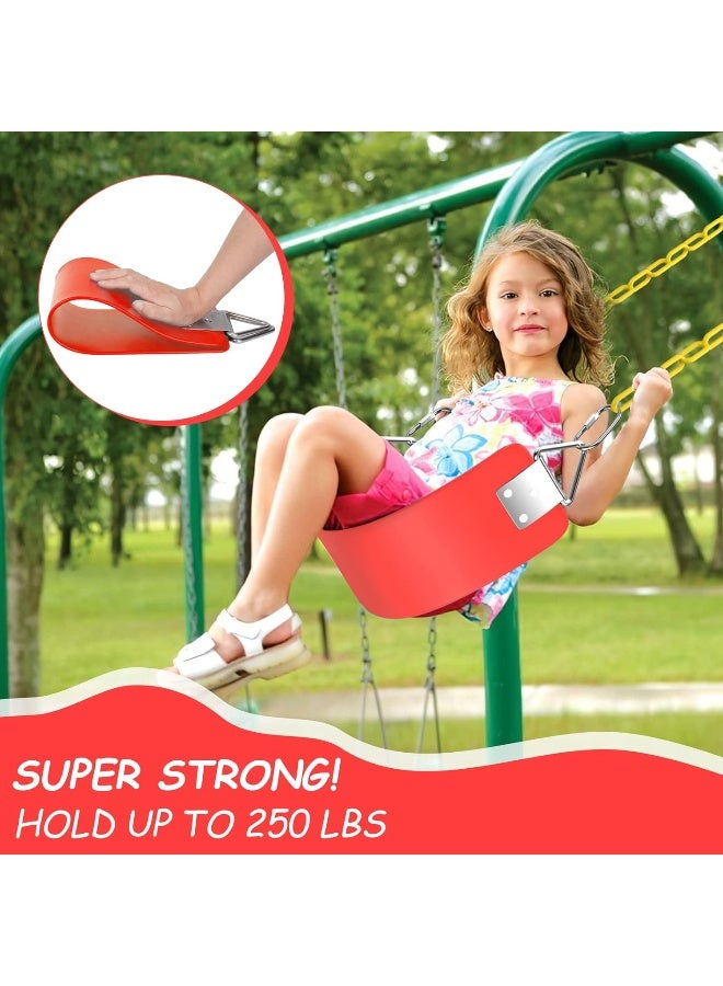 Rainbow Toys RBW TOYS Swing Seat, 30.4 x 6 x 0.27 Inch Yard Swing for Kids & Adults with Metal Triangle Ring - Red(113KG /250LB Weight Limit)  - Image 3