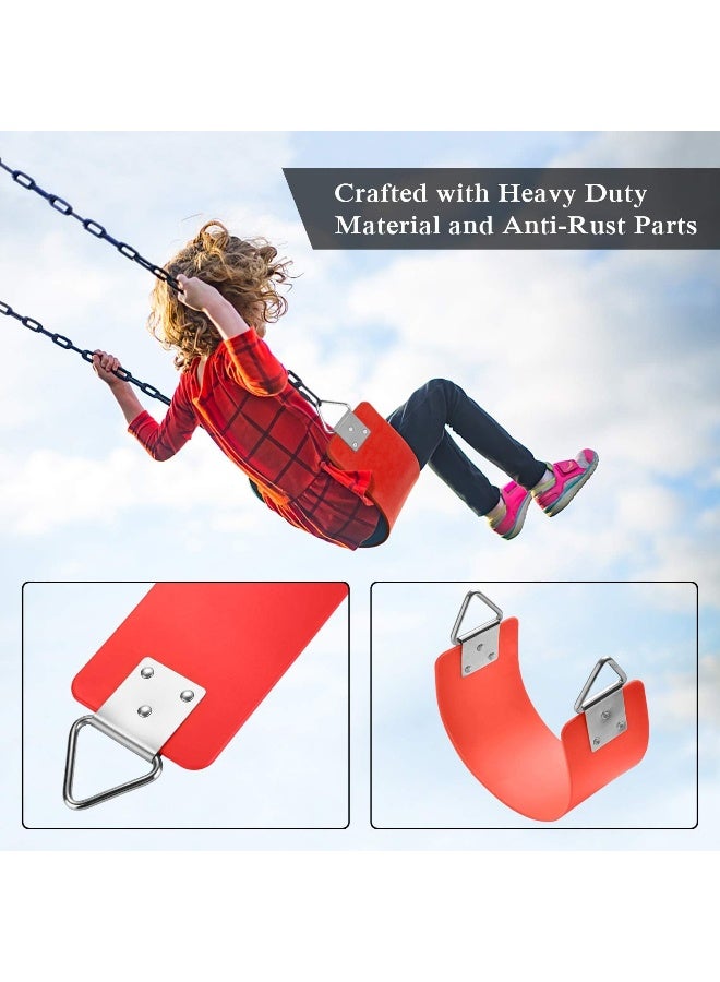 Rainbow Toys RBW TOYS Swing Seat, 30.4 x 6 x 0.27 Inch Yard Swing for Kids & Adults with Metal Triangle Ring - Red(113KG /250LB Weight Limit)  - Image 5