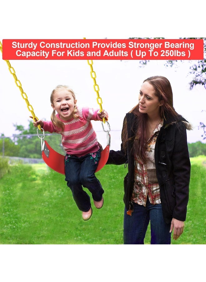 Rainbow Toys RBW TOYS Swing Seat, 30.4 x 6 x 0.27 Inch Yard Swing for Kids & Adults with Metal Triangle Ring - Red(113KG /250LB Weight Limit)  - Image 4