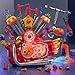 Jovow Engine Building Kit Kids Mechanic Toys for Motorcycle Engine Toy STEM Engine Model Kit Toy with Cool Light and Music Educational Science Building for Boys Age 3Year Old Mechanic Tools Red - Image 2