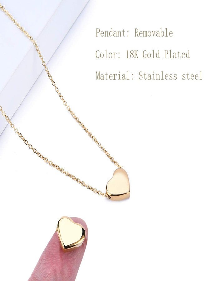 VQYSKO Heart Initial Necklace-18K Gold Filled Dainty Personalized Letter Heart Choker Necklace Gift for Women Necklace Jewelry (Golden E) - Image 4