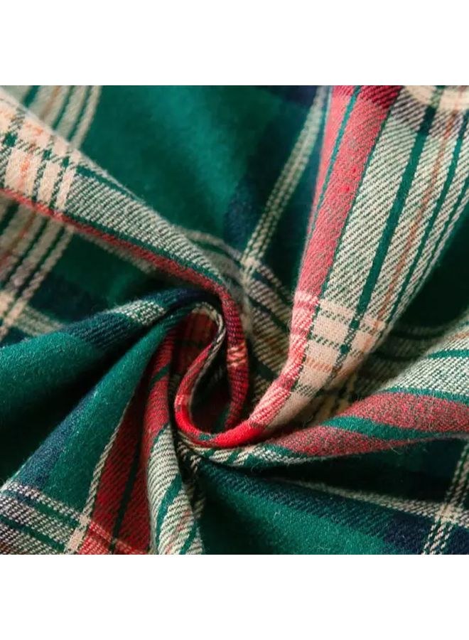 Vintage Green Plaid Short Cafe Curtain With Lace Trim Rustic Leaf Pattern 51 97x17 72 Inch - Image 4