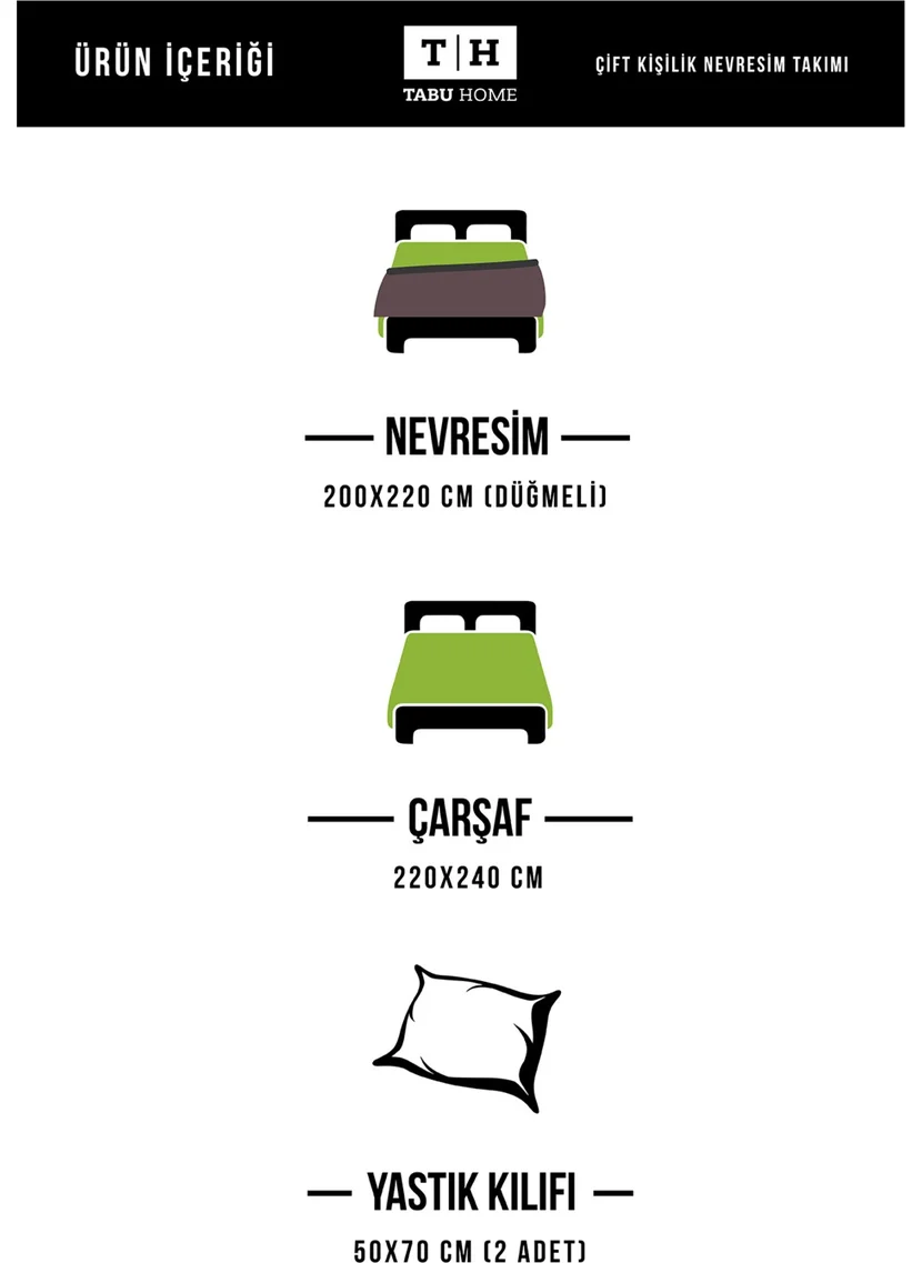 تابو هوم Utopia Striped Double Duvet Cover Set