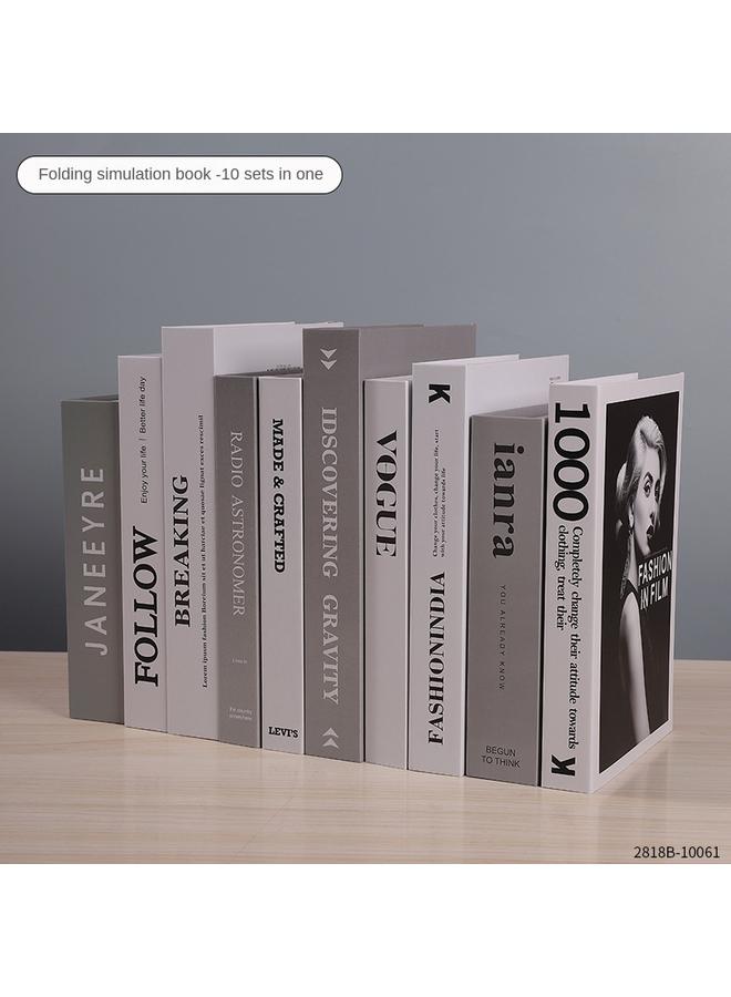 Bluejw New Modern English Foldable Simulation Decorative Book Small Objects Storage Home Living Room Shop Window Decorations - Image 1