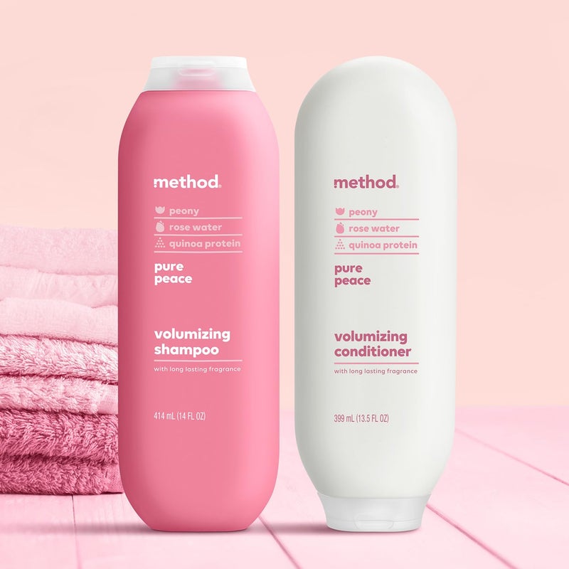 Method Volumizing Conditioner, Pure Peace with Rose, Peony, and Pink Sea Salt Scent Notes, Paraben and Sulfate Free, 13.5 oz (Pack of 1) - Image 5