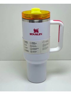 Stanley Quencher 40oz Stainless Steel Vacuum Insulated Tumbler – Durable Travel Mug with FlowState Spill-Resistant Lid, Reusable Straw & Comfort-Grip Handle – Keeps Drinks Cold for 11 Hours or Hot for 7 Hours – Ideal for Water, Iced Tea, Coffee, Smoothies, Juices & More – Eco-Friendly, Reusable, and Leakproof Thermal Cup for Work, Travel, Gym or Outdoor Use