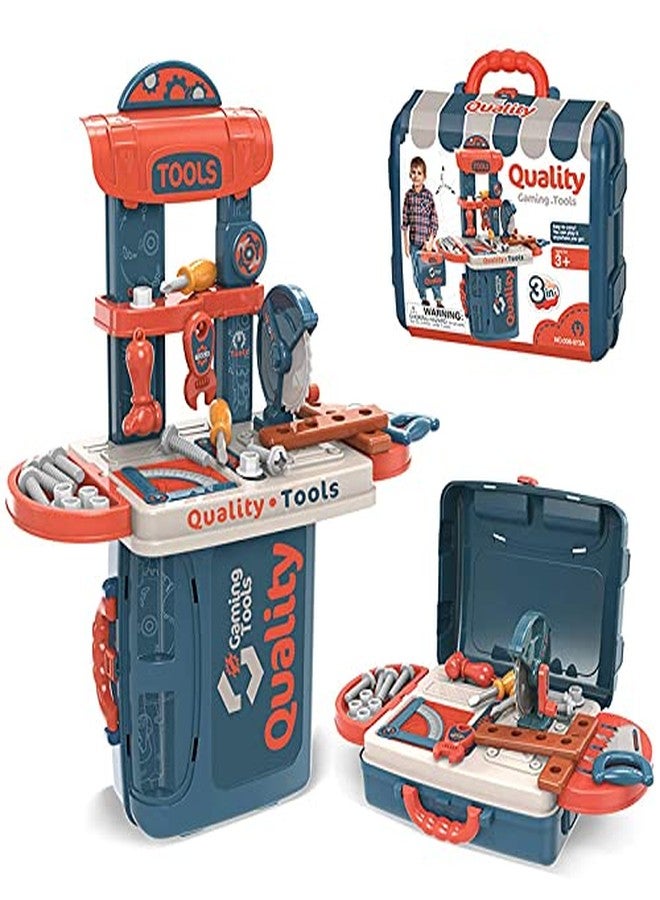 Biltoxi 3 in 1 Carry Along Tool Set Pretend Play Toy, 21 Pcs, Pretend Play Learning Toy for Boys Girls Kids Toddler 3 4 5 6 Year - Image 2