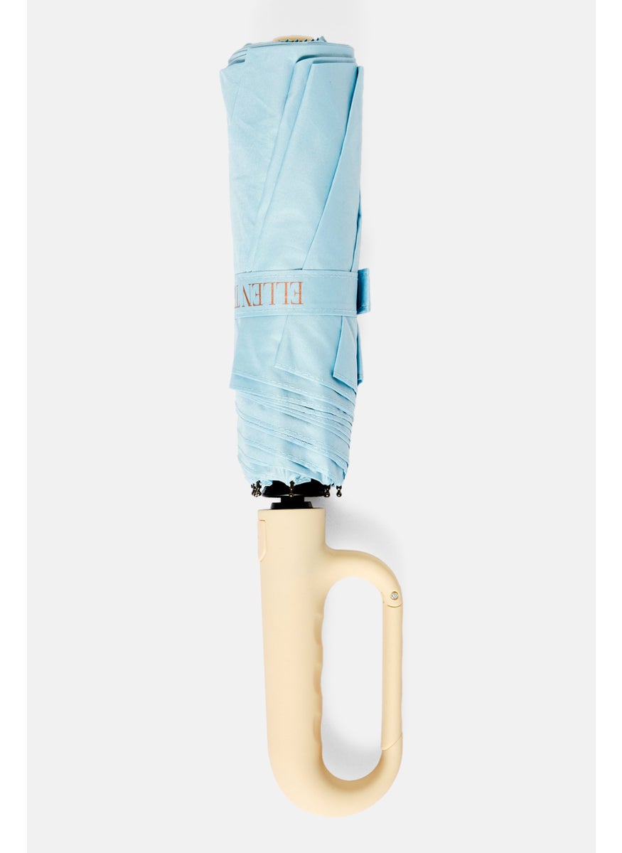ELLEN TRACY Auto Open And Close Carabiner Umbrella - Slate Blue  - Image 2