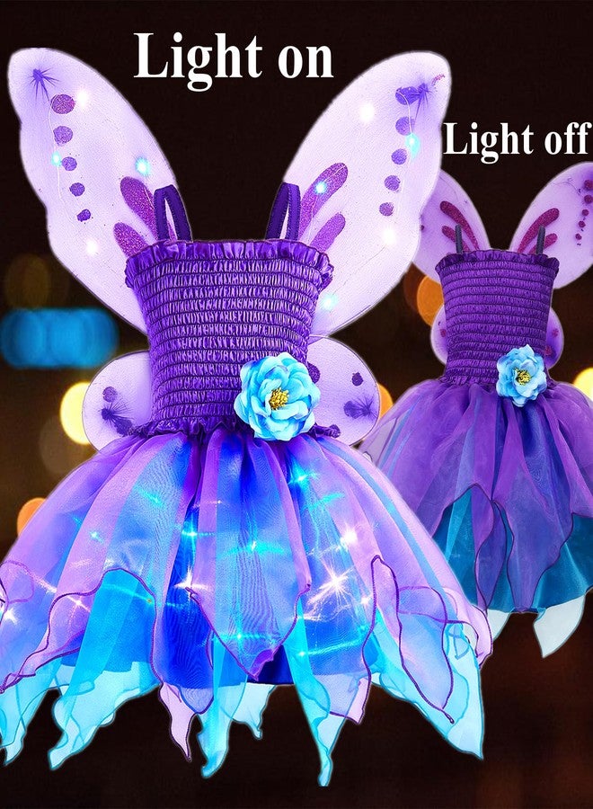 Axaxa Light Up Fairy Costume for Girls Fairy Two-Piece Dress Set with Light Up Butterfly Wings - Image 5