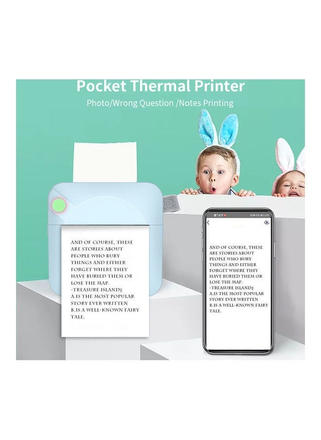 NIBEMINENT Portable Mini Thermal Printer Blue  - Image 3