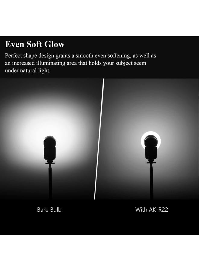 Godox AK-R22 Collapsible Diffusion Dome, Diffuser for Godox V1/ V1pro Round Head Flash, Godox AD100Pro, Godox H200R - Image 3