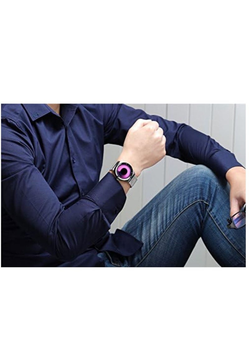 GUANQIN - Men's Watches Ultra Thin Stainless Steel Mesh Band Waterproof Quartz Wrist Watch - Image 1