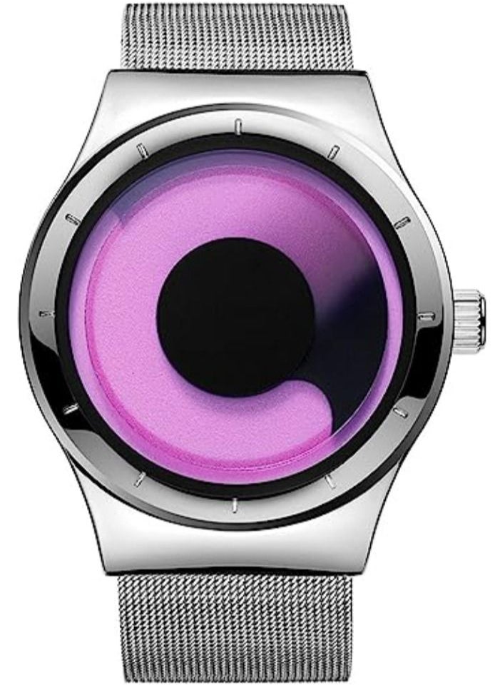 GUANQIN - Men's Watches Ultra Thin Stainless Steel Mesh Band Waterproof Quartz Wrist Watch - Image 1