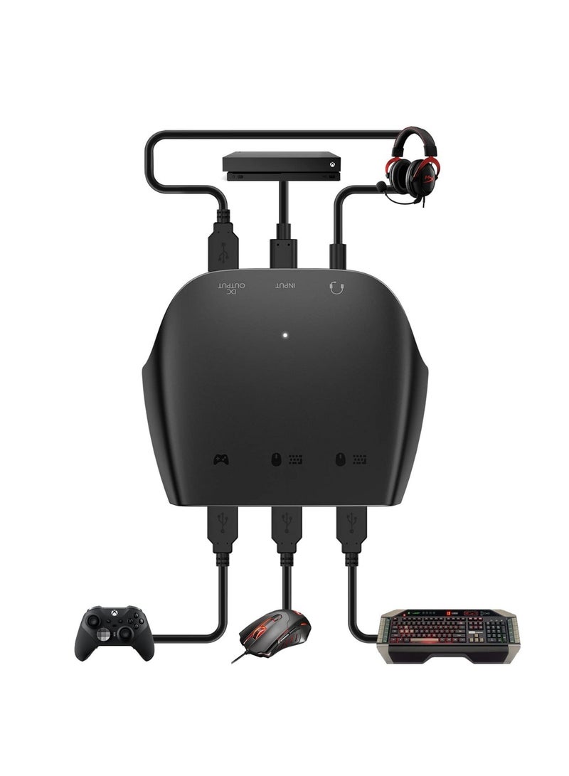 كابتن تيك Keyboard and Mouse Adapter, Mouse and Keyboard Converter Adapter for N- Switch/Xbox Serious X/S/Xbox 360/Xbox One/PS4/PS3, USB Gaming Mouse Keyboard Converter - Image 1