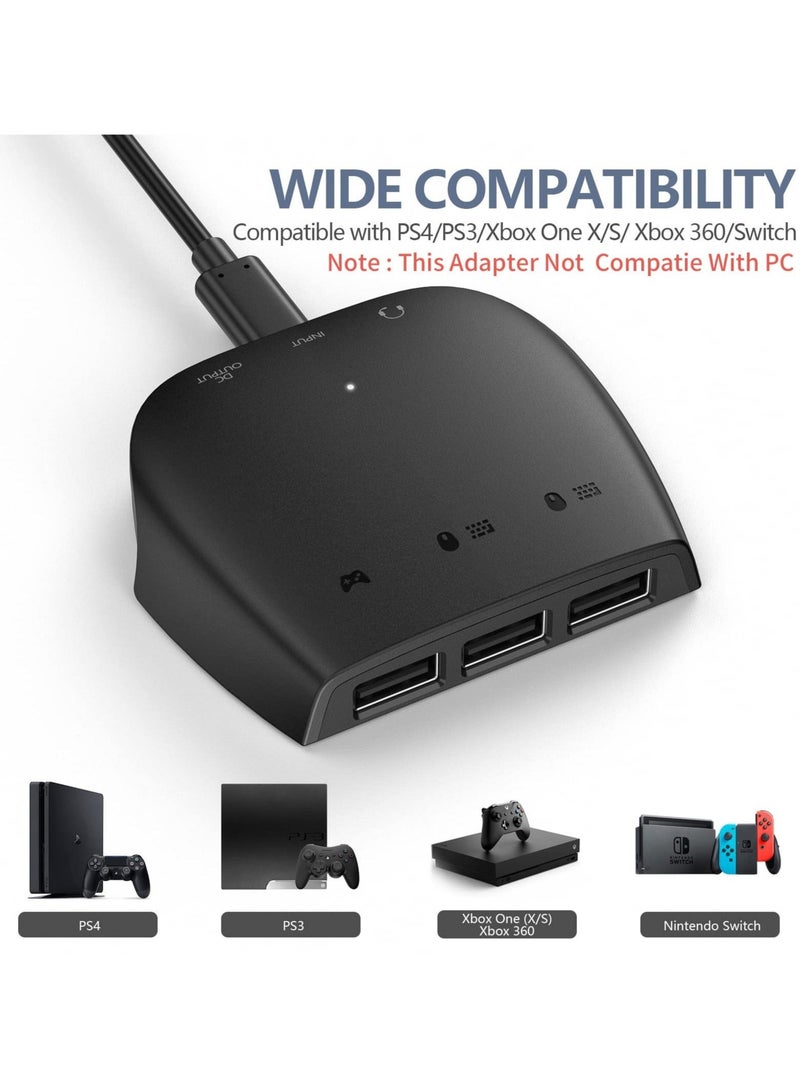 كابتن تيك Keyboard and Mouse Adapter, Mouse and Keyboard Converter Adapter for N- Switch/Xbox Serious X/S/Xbox 360/Xbox One/PS4/PS3, USB Gaming Mouse Keyboard Converter - Image 3