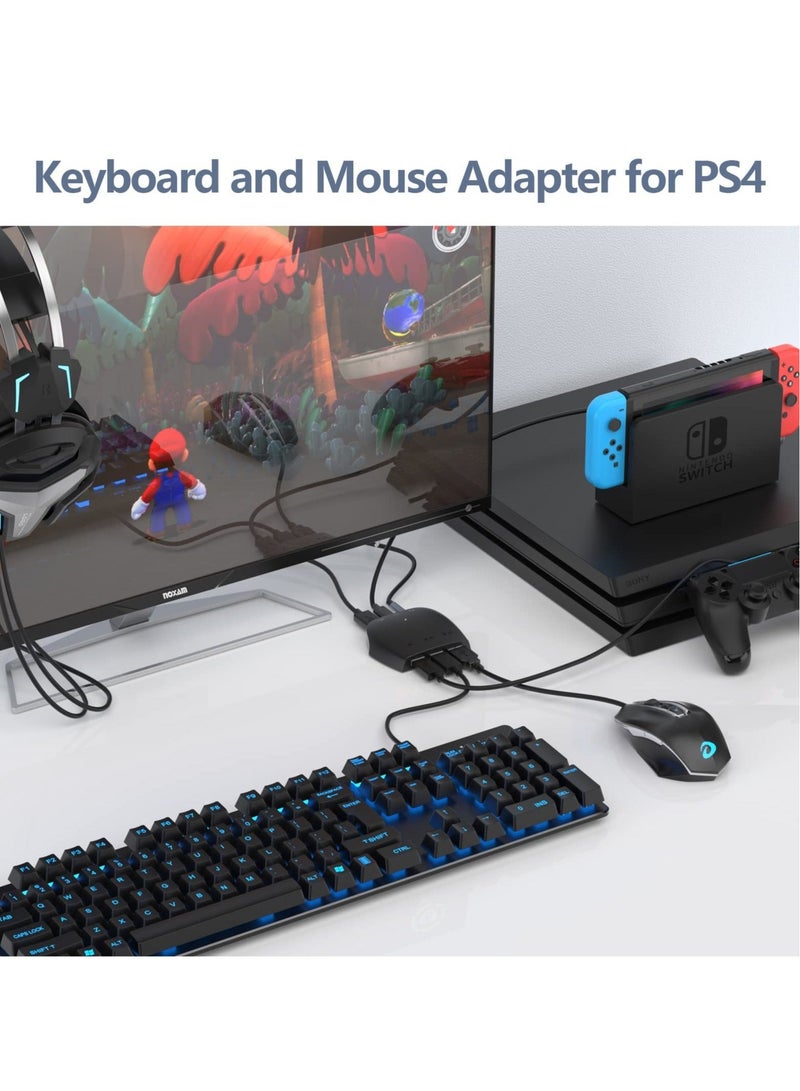 كابتن تيك Keyboard and Mouse Adapter, Mouse and Keyboard Converter Adapter for N- Switch/Xbox Serious X/S/Xbox 360/Xbox One/PS4/PS3, USB Gaming Mouse Keyboard Converter - Image 5