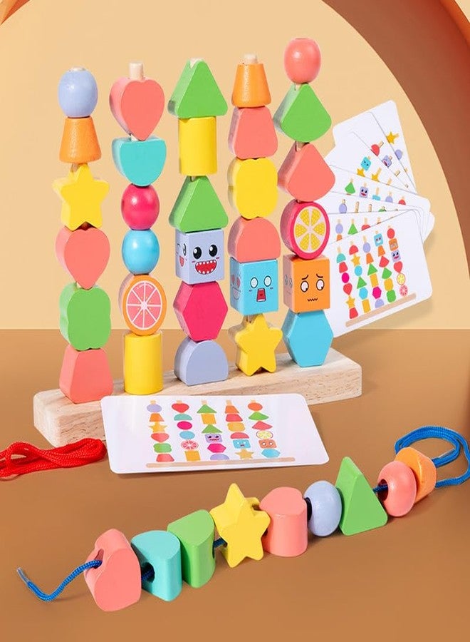 BUSHIKO Geometric Shape Pairing Building Block Set Column Sensory Integration Training: Five Sets of Pillar Early Education Enlightenment Cognitive Toys for Young Children - Image 2