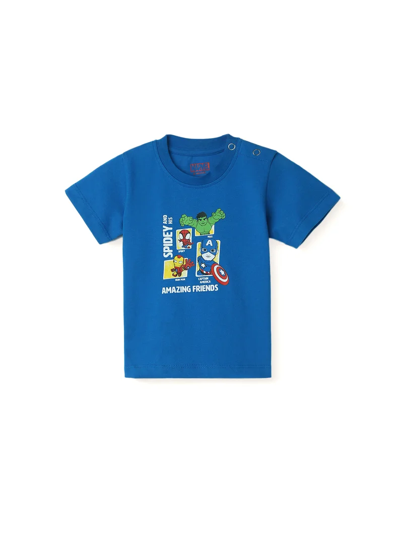 نوتيناتي Nautinati Boys’ Marvel Print T-shirt| Cotton| Age 3 - 24 Months
