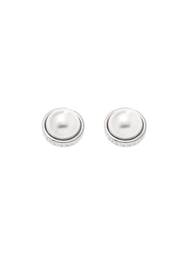 Karen Millen - Logo Pearl Stud Earrings - Image 1