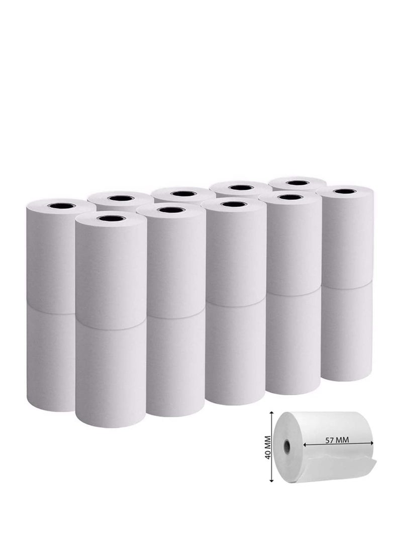 MARKQ Thermal Paper Receipt Rolls 57 x 40mm Bill Ticket Printing for POS/Cash Register Receipt Credit Card Machine, EPOS [10 Rolls] - Image 2