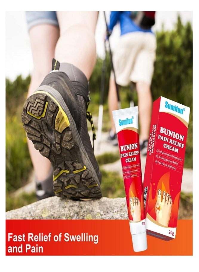 Sumifun 1-Piece Bunion Pain Relief Cream For & Toe Swelling - Foot Back, Neck, Knee, Hand, Wrist, Shoulder, Feet, Healing Ointment 20g - Image 5