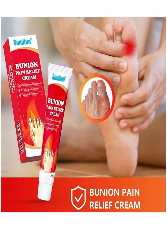 Sumifun 1-Piece Bunion Pain Relief Cream For & Toe Swelling - Foot Back, Neck, Knee, Hand, Wrist, Shoulder, Feet, Healing Ointment 20g - Image 3