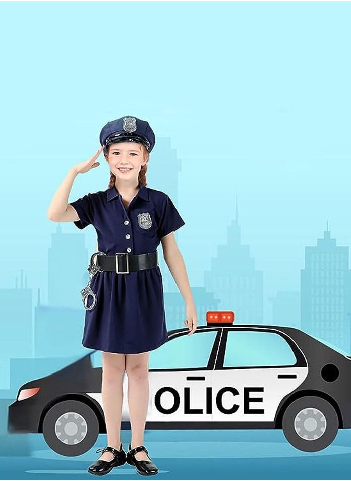 Kids Policemen Cosplay Set，Fancy Dress for Girls