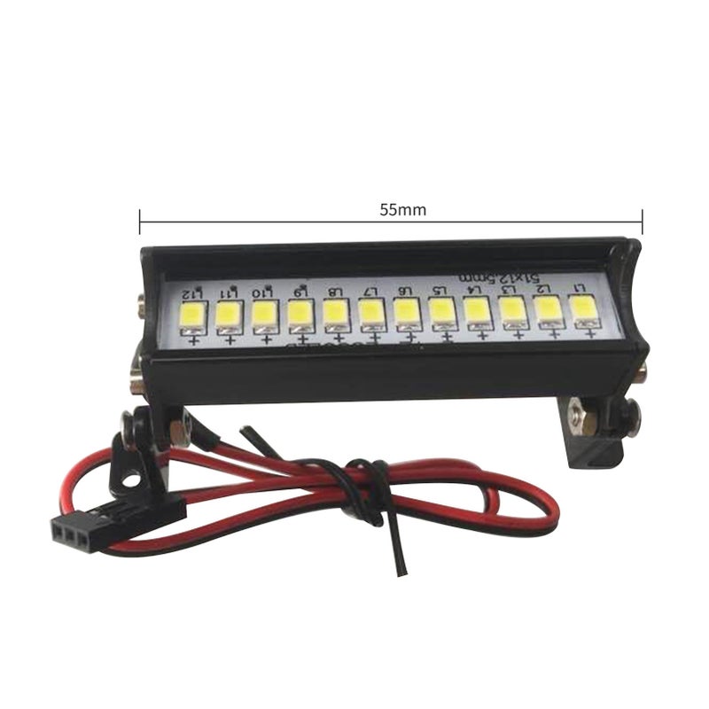 55mm 12 LED Roof Light Replacement for Axial SCX10 Traxxas TRX4 D90 Redcat GEN8 hpi RC Car - Image 5