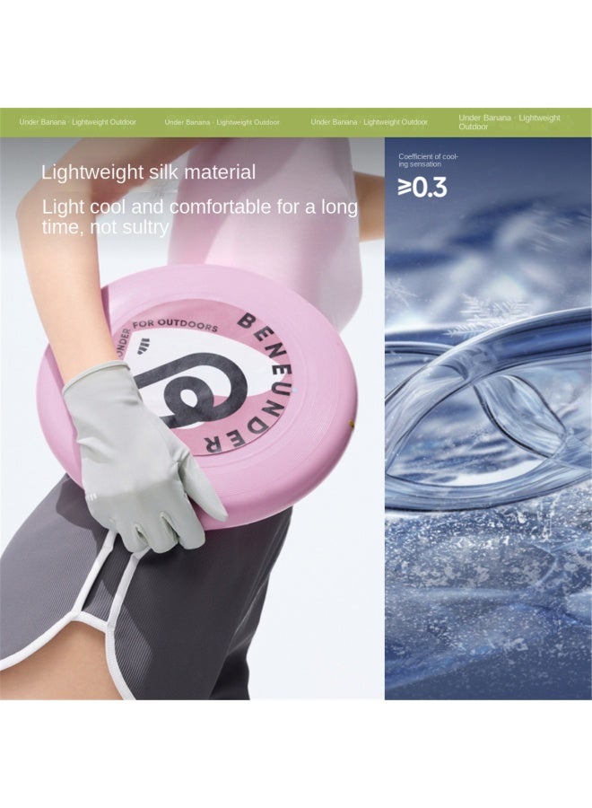Light Cool, And Comfortable Sun Protection Gloves】cloud-like Yarn, Long-lasting Sun Protection, Washable, Full Palm Coverage - Image 5