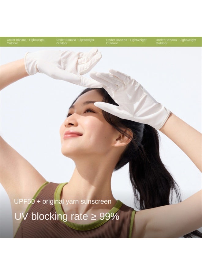 Light Cool, And Comfortable Sun Protection Gloves】cloud-like Yarn, Long-lasting Sun Protection, Washable, Full Palm Coverage - Image 3