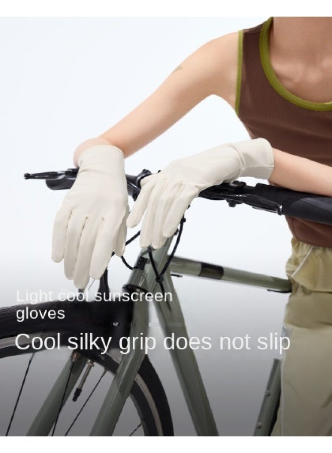 Light Cool, And Comfortable Sun Protection Gloves】cloud-like Yarn, Long-lasting Sun Protection, Washable, Full Palm Coverage - Image 1
