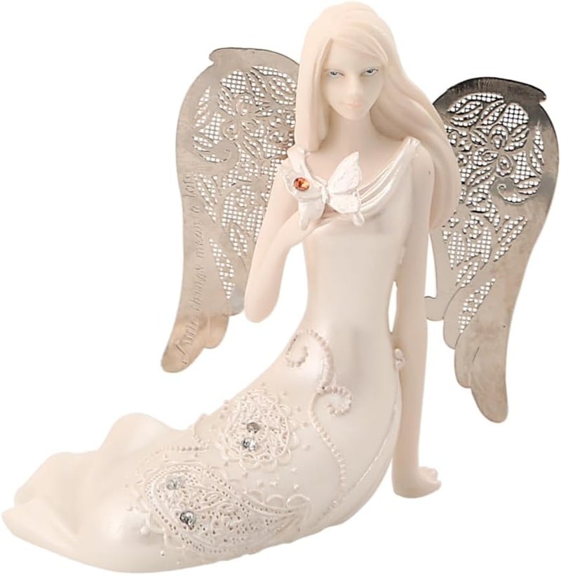 Pavilion Gift Company November Monthly Angel Figurine with Gemstone Butterfly - 3.5 Inch - Image 1