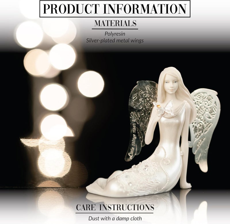 Pavilion Gift Company November Monthly Angel Figurine with Gemstone Butterfly - 3.5 Inch - Image 2