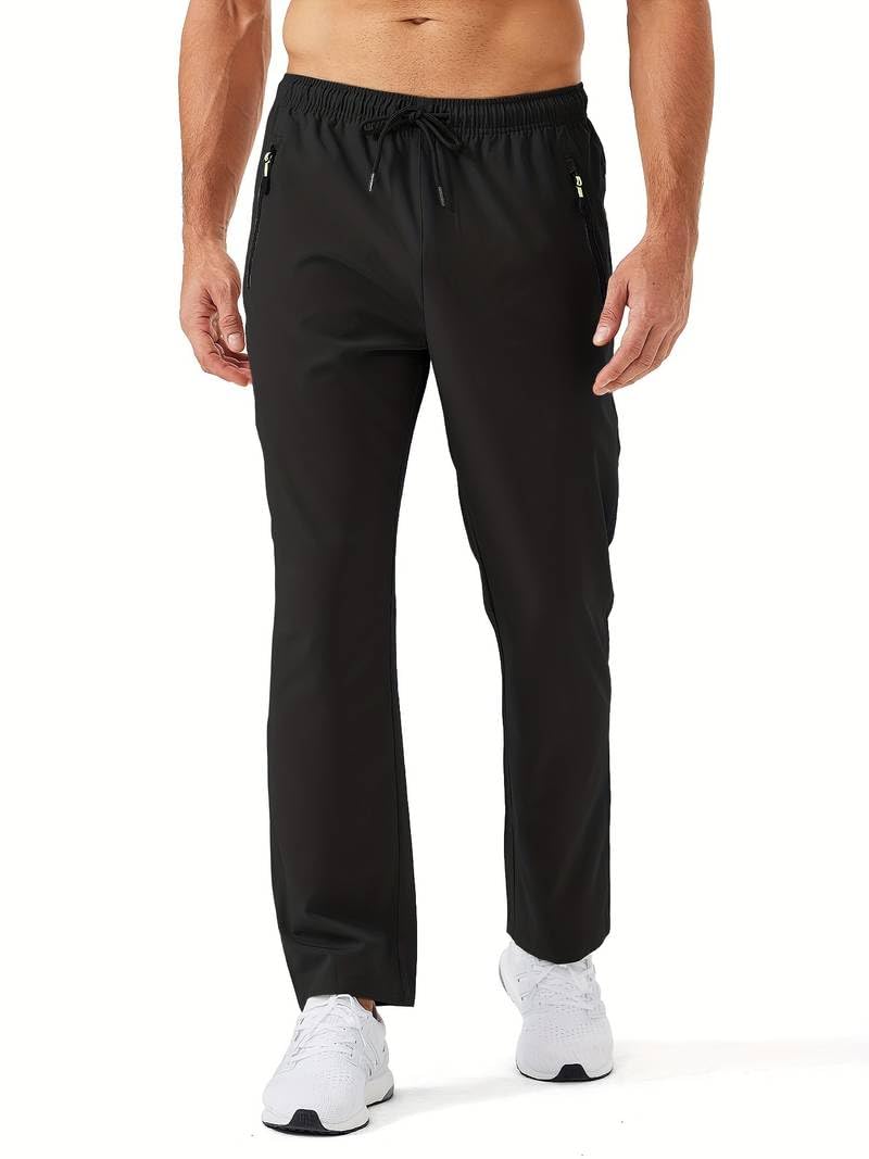 TOPLOT Men's Track Pant| Crafted with Lightweight and Breathable Fabric for All-Day Wear | Elastic Waistband with Adjustable Drawstring and Custom Fit | Gym, Sports & Daily Use (5217_38_Black) - Image 1