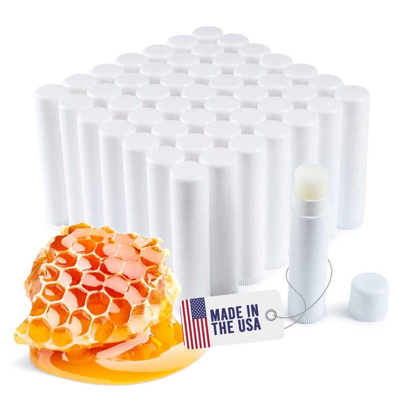 Bella Donna Lip Balm Bulk Unlabeled  Made in USA 50 Pack Honey Bulk Chapstick  Natural Ingredients Vitamin E Shea Butter  Custom Chapstick Bulk For Party  Wedding Favors