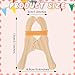 Simgoing 6 Pcs Wooden Fort Clips for Silk Montessori and Waldorf Fort Building Kit Silk Clips Giant Wooden Handmade Building for Blankets ConstructionMulticolored - Image 4
