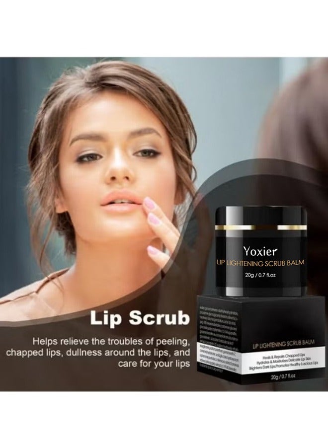 Lip Scrub For Dry Lips 20G, Lighten Dark Lips For Men Women Natural Balm Moisturizer Exfoliator Sleeping, Lip Exfoliator And Moisturizer For Dry Chapped Lips ﻿ - Image 3